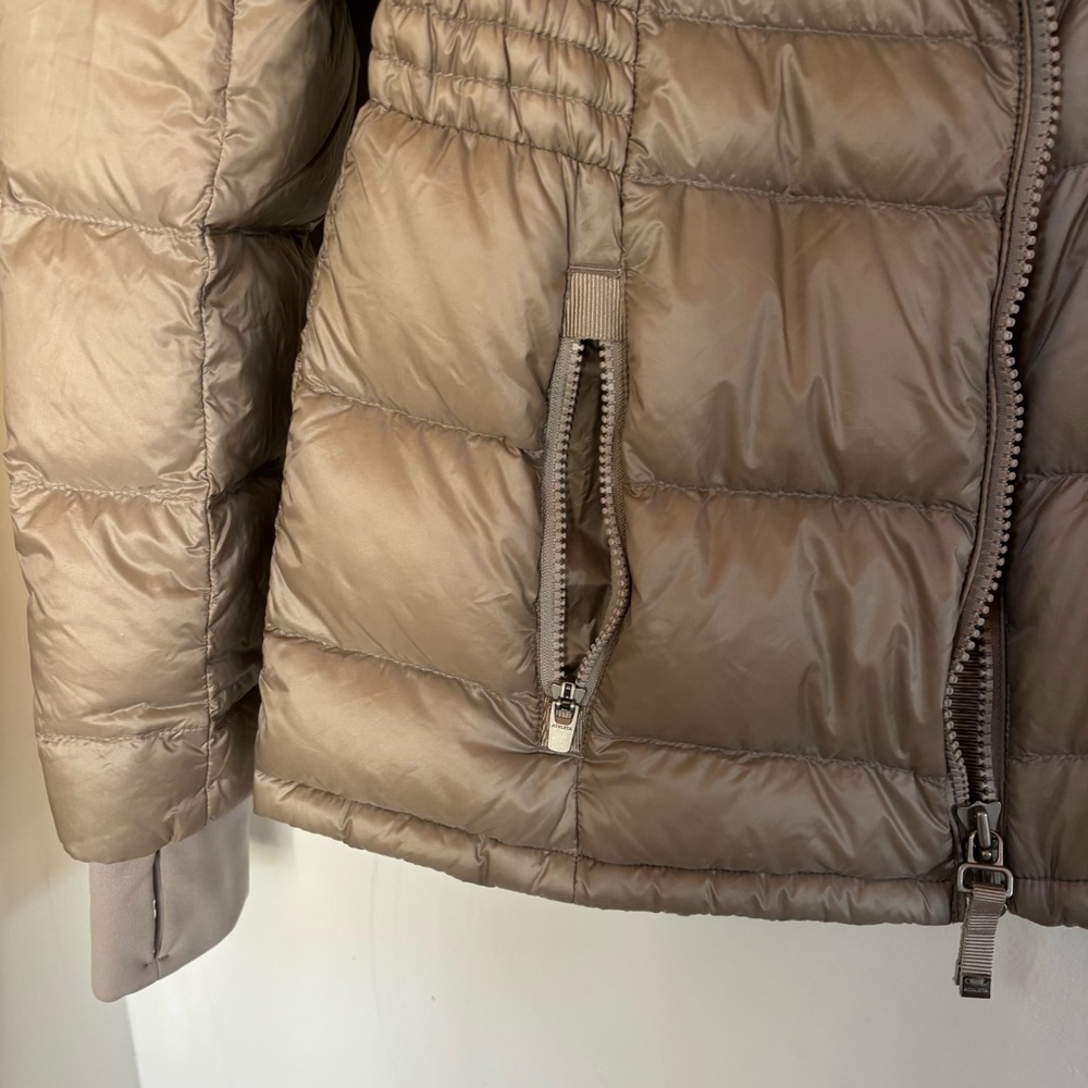 Athleta Women's Goose Down Beige Puffer Jacket - Picture 6 of 9